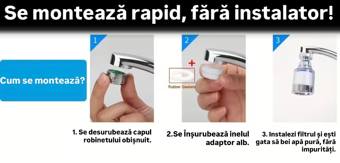 AquaPure – Filtrul de apă care aduce puritatea naturii direct la tine acasă  6 FILTRE COMPLET GRATUITE !!!