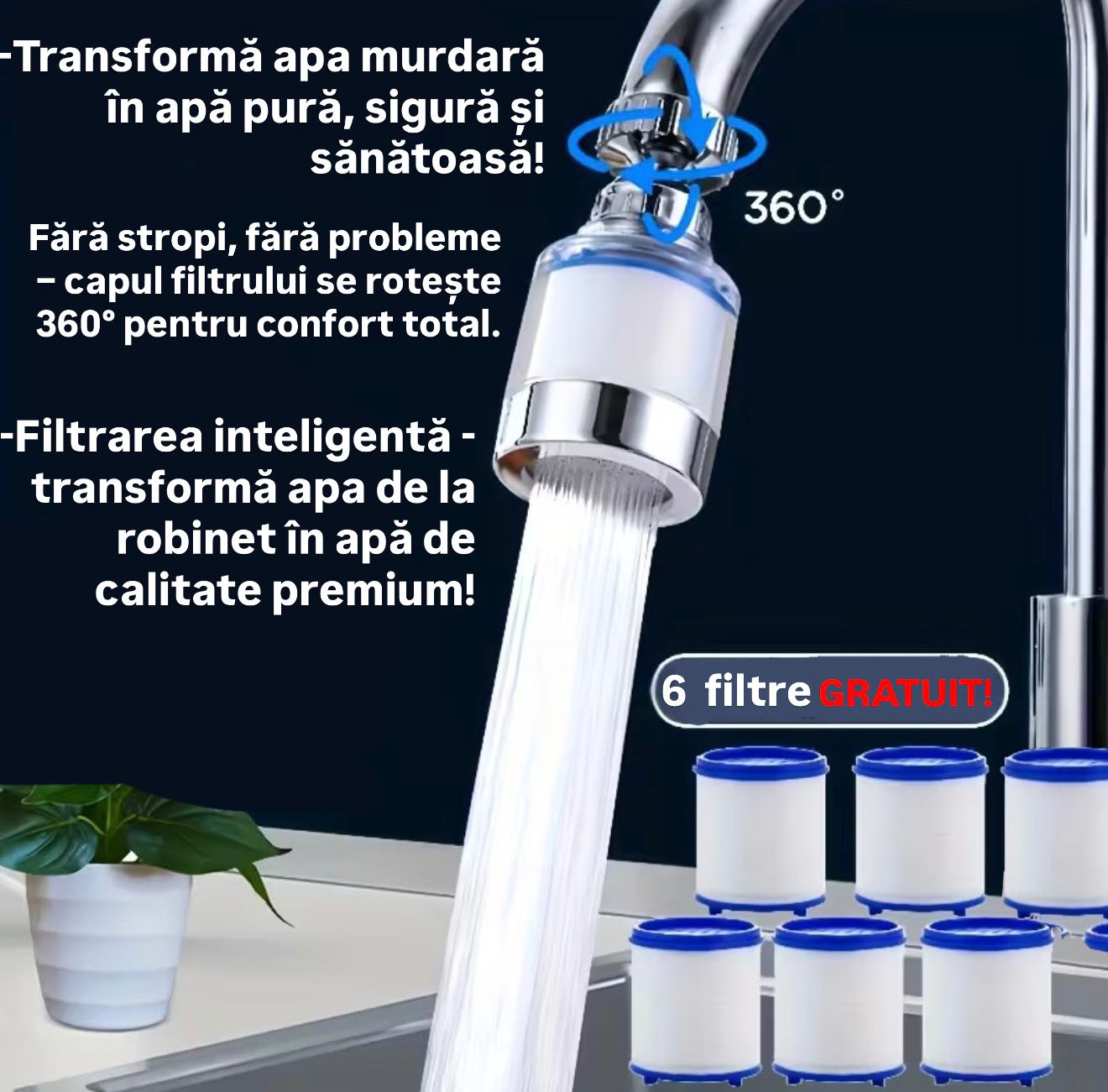 AquaPure – Filtrul de apă care aduce puritatea naturii direct la tine acasă  6 FILTRE COMPLET GRATUITE !!!